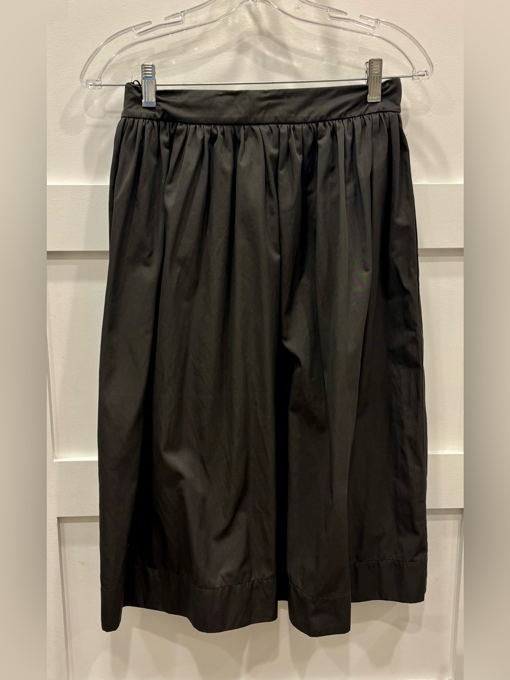 Zara Black Midi Skirt w/ Pockets and Side Zip Size S